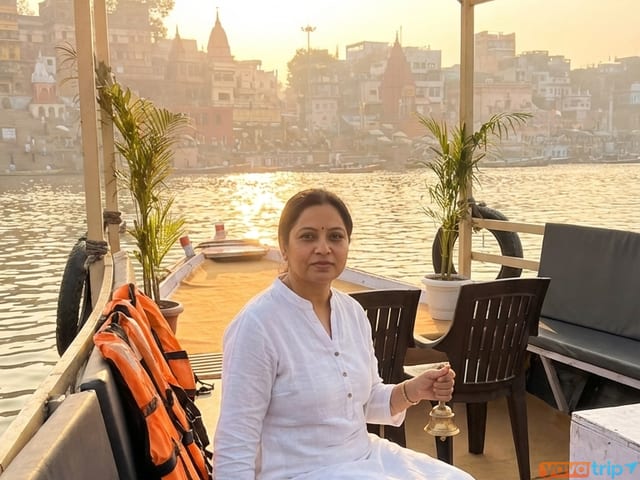 Kashi Heritage Light Motor Boat Ride – Traditional Banarasi Boat, Varanasi